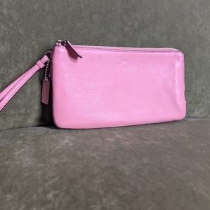 Pink clutch wallet purse Coach